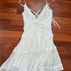 Princess Polly White Ruffle Dress